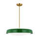 Draper 3 Light Steel Dimmable Pendant