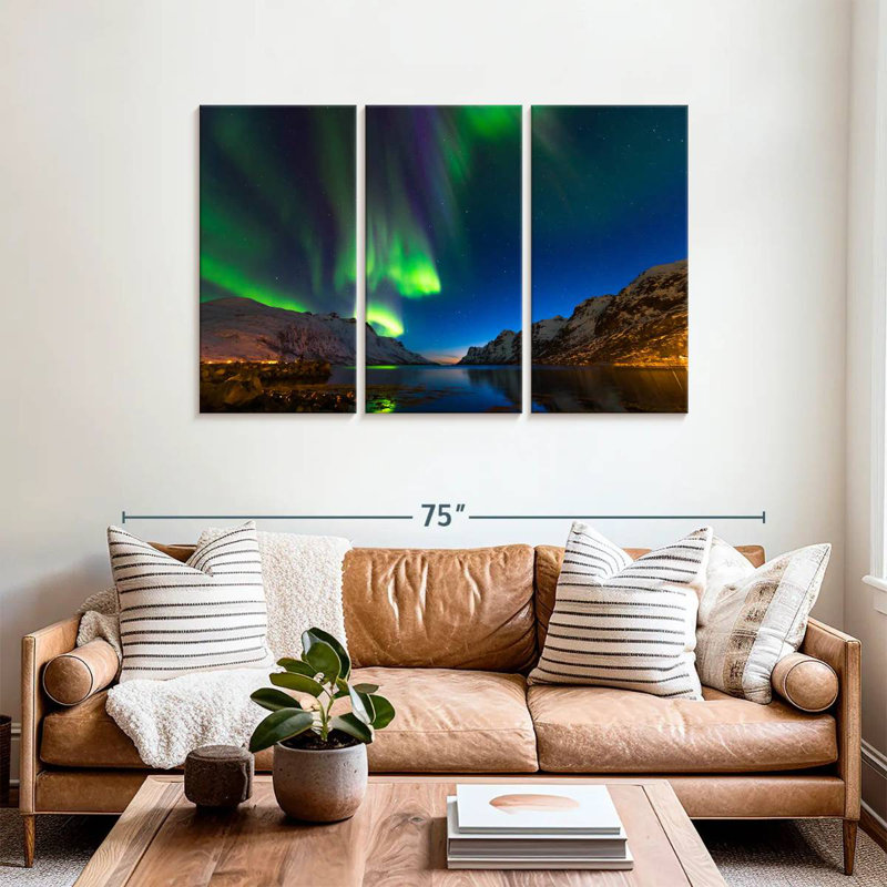 Alvord Ersfjord Northern Lights, H 36 po x l 57 po