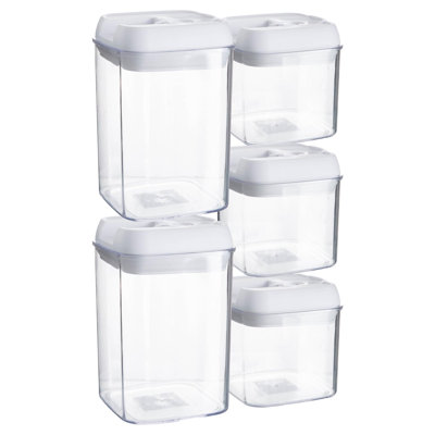 Argon Tableware - Flip Lock Food Storage Containers Set (2 Sizes)