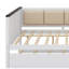 Lit de jour double avec tablettes de rangement, dossier rembourré, port USB et lit gigogne-319263545