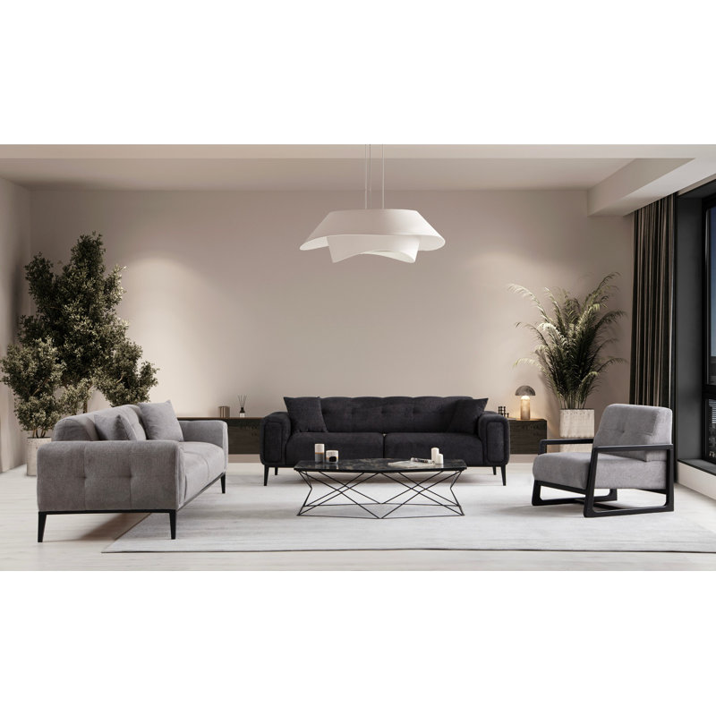 Nikel Premium 3-Seat Sofa-Bed, Light Grey, 88.6 x 36.2 x 29.9 inches | Sturdy Beech Wood Frame & Chipboard | 100% Polyester Fabric, Turnable Back Mechanism, Dry-Cleanable | Comfortable Seating with 28 DNS Foam