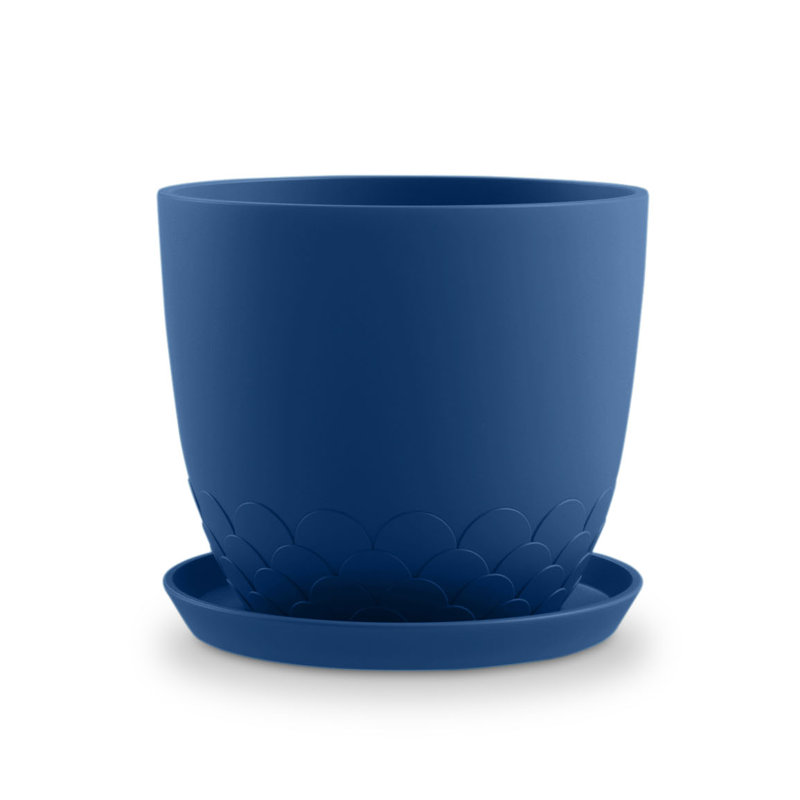 Emaly Pot Planter, Blue, 16 cm H x 15.1 cm W x 15.1 cm D