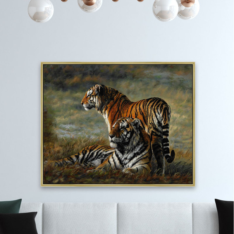 Peering Pair Painting, Gold