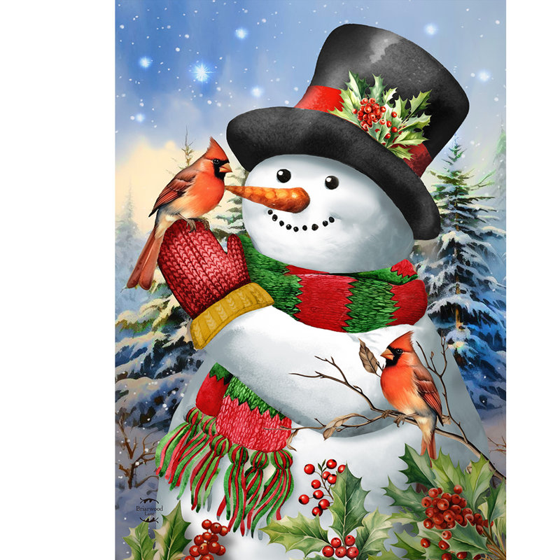 Drapeau d'hiver «Winter Friends»