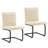 19" H Mid-Century Modern Armless High Back Side Chair Faux Leather Upholstered Dining chairs-1345662624