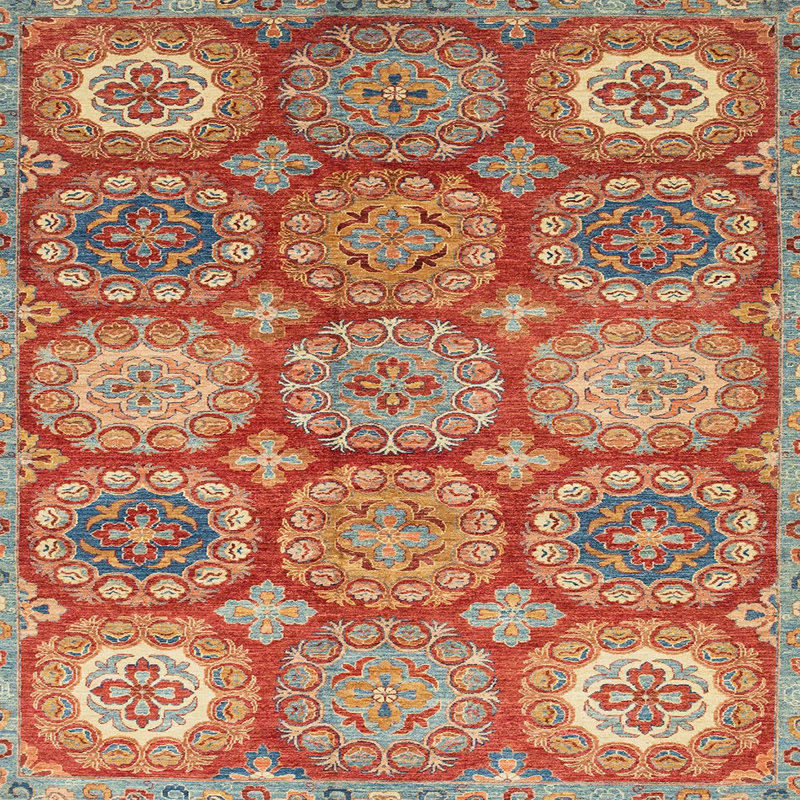 Abstract Indoor Rug, Square 5'