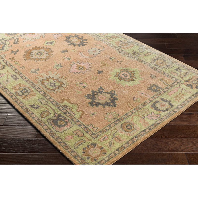 Handmade Gray Wool and Viscose Tufted Rug, 2' x 3'
