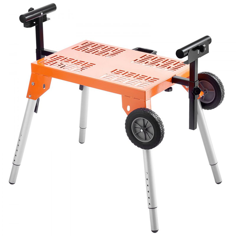 196cm W Steel Top Height-Adjustable Workbench with Wheels