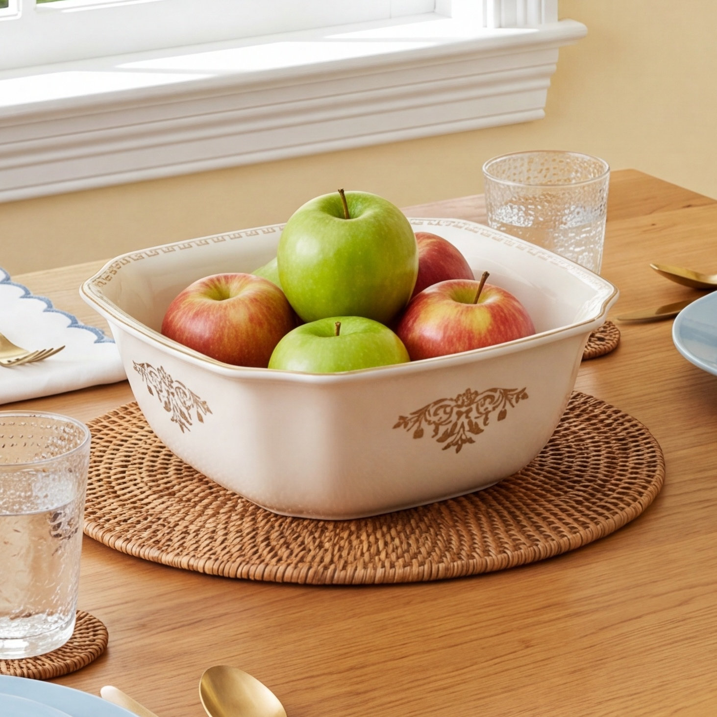 Christmas Tree Gold Serving Bowl