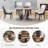 63" Modern Gray Dining Table Set With PU Leather Chairs, U-Shaped MDF Base-116446665-116446667