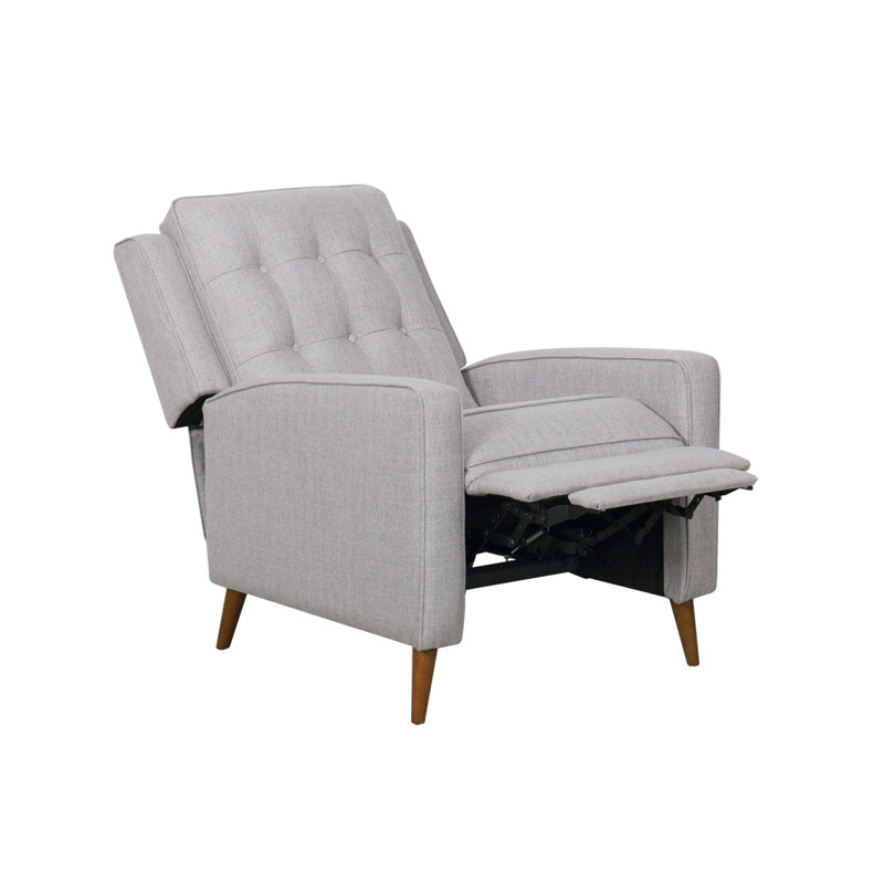 Fauteuil inclinable manuel à pression de 31 po Braelyn, Polyester gris