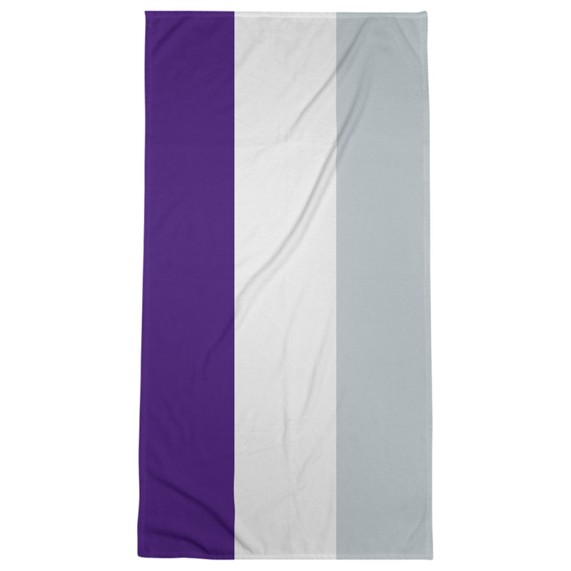Colorado Lightweight Beach Towel, Purple/White/Silver, Polyester/Cotton