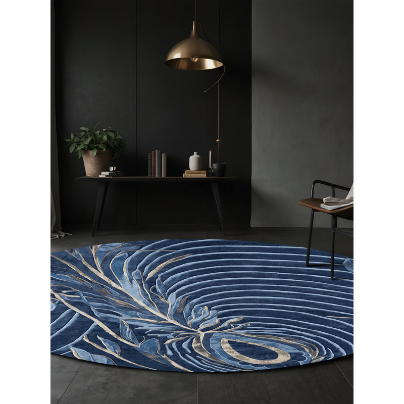 Silky Soft Plush Gray Area Rug, Round 7'