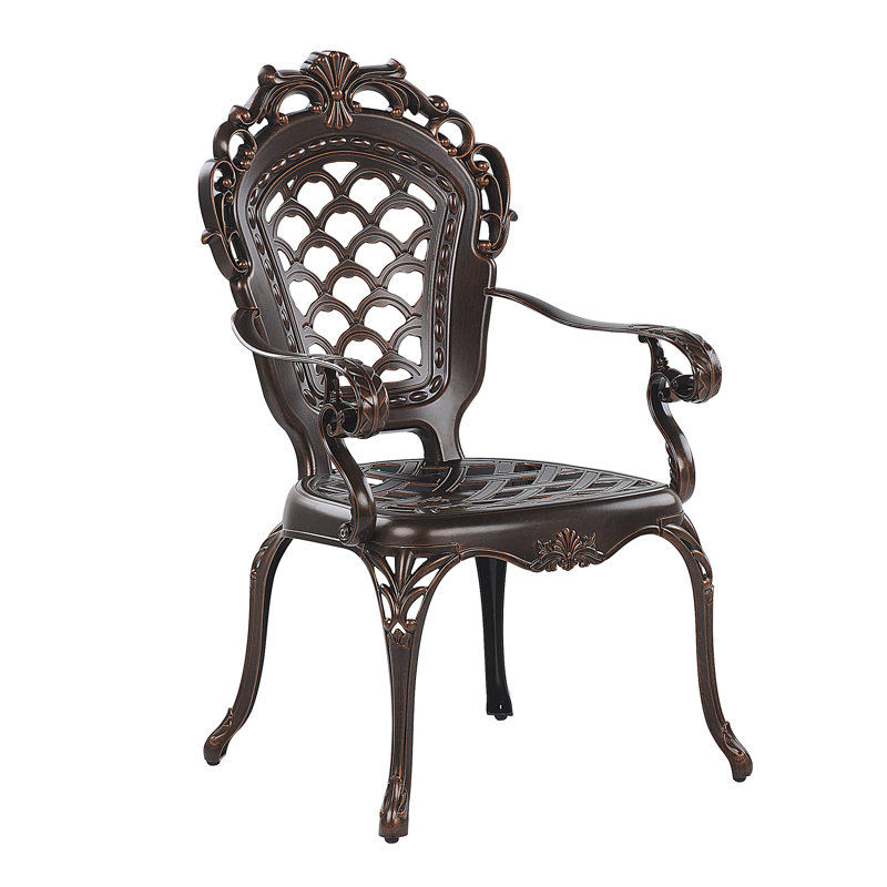 Fraley Stacking Patio Dining Side Chair with Cushion