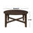 Round Solid Wood Coffee Table,Dark Brown