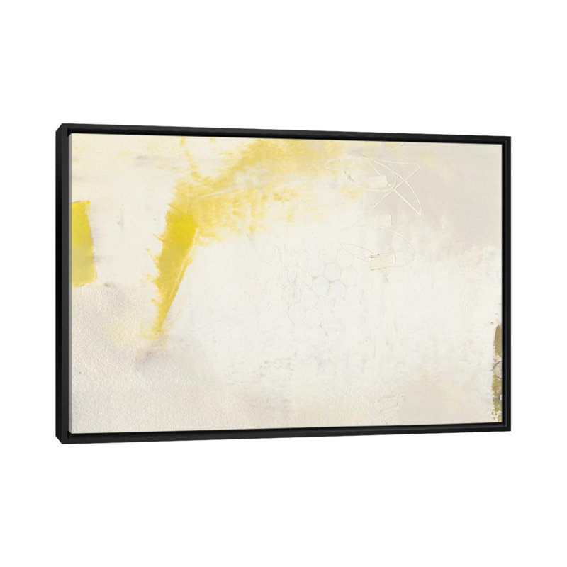 « yellow lux ii », impression sur toile, H 18 po x l 26 po x P 1,5 po, Toile avec cadre noir, Pas de tapis
