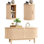 3-Piece Living Room Table Set With 40" Coffee Table And 2 Fluted End Tables