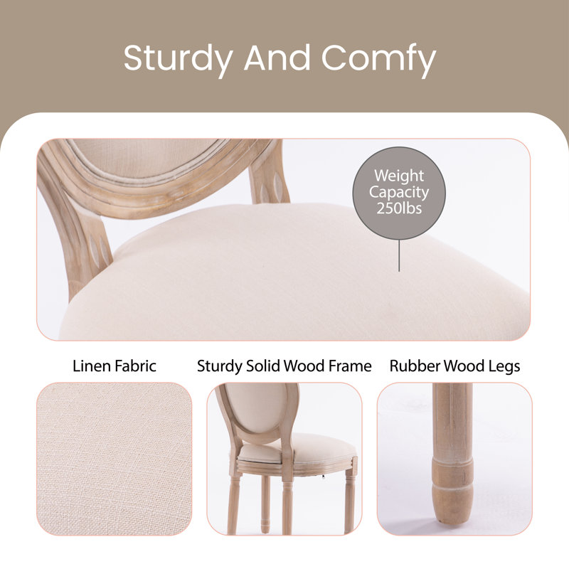 Chaise Natalina, Crème, Brun