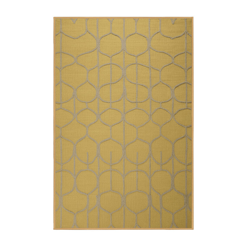 Tapis brun treillis lavable à la machine, Rectangle 7 pi x 9 pi