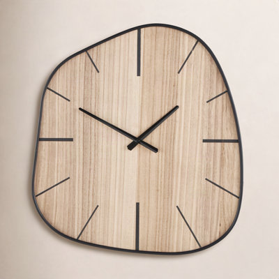 Beideman Wavy Wooden Wall Clock