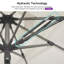 Parasol de table semi-automatique pour l'extérieur-729573491-729573492
