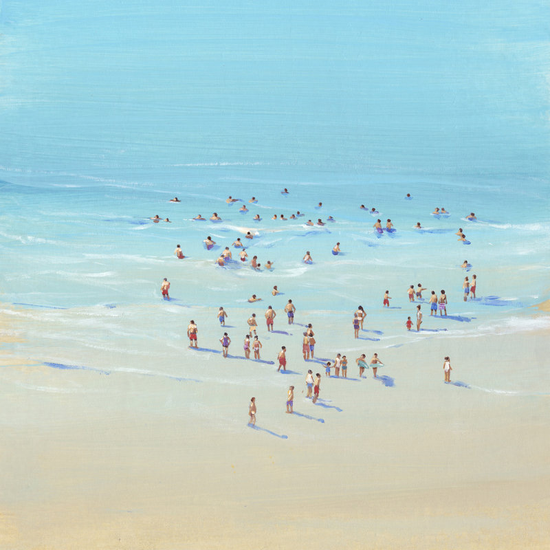 Beach Day II - Wrapped Canvas Painting, 81cm H x 81cm W x 3.81cm D
