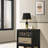 Nightstand Made With Wood In Black And Natural, Two Drawers For Bedside Storage