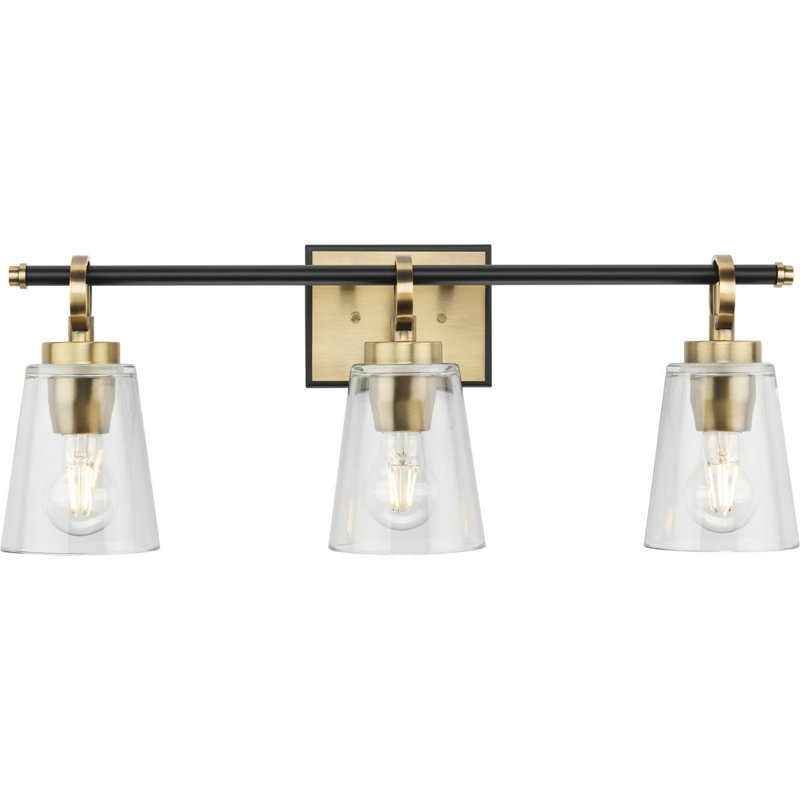 Cassell Dimmable Vanity Light, 3, Vintage Brass
