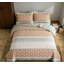 Ensemble de courtepointe réversible 100% coton terracotta, couvre-lit léger pour lit de grande taille 3 pièces pour une décoration de chambre toutes saisons