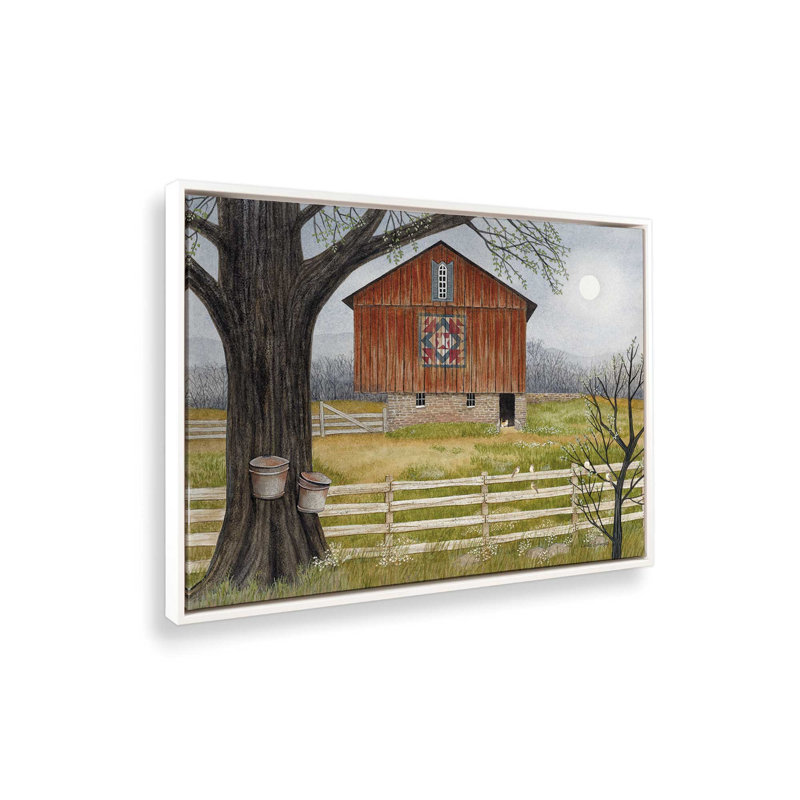 «Maple Hills Farm» par Linda Spivey, reproduction d'art, Toile avec cadre, L 24 po x H 18 po, Blanc
