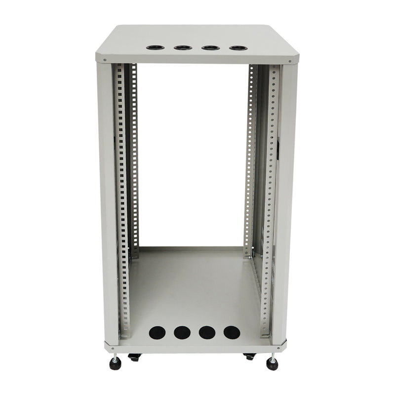 Armoire audio avec roulettes, armoire à roulettes, H 41,7 po x l 22,4 po x P 19,7 po, Gris