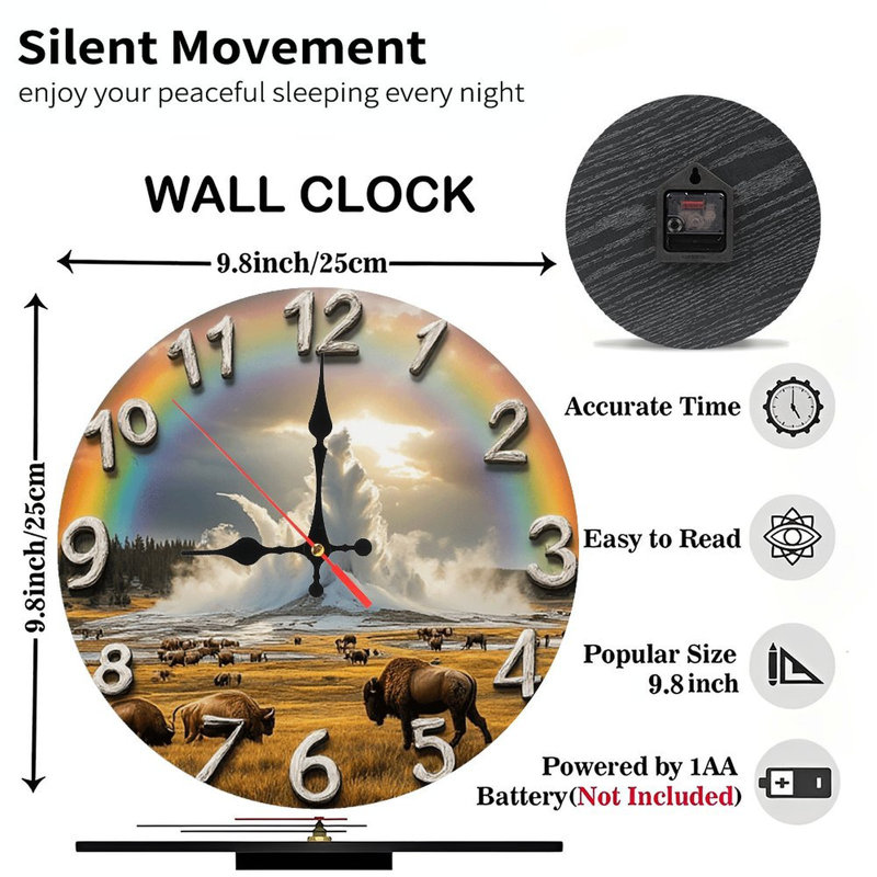 Horloge murale Yellowstone