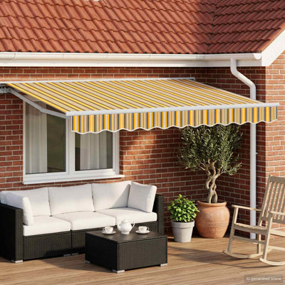 VidaXL Polyester Cover Retractable Patio Awning