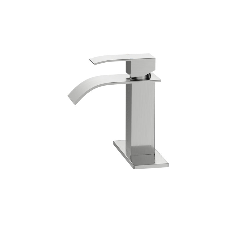 Robinet de lavabo de salle de bain à poignée simple 6 "certifiée CUPC avec deux poignées (finition nickel brossé) Twowa Home