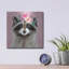  «Floral Raccoon» par Elizabeth Tyndall, art mural en métal, 12 po x 12 po-1012612510