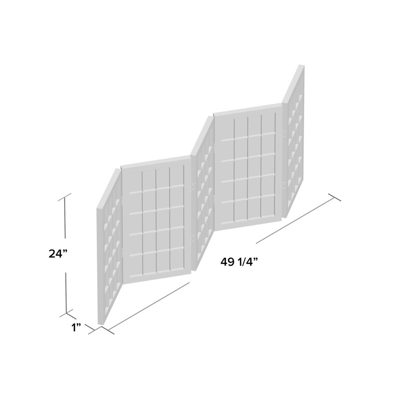 Paravent pliant Alex, Blanc, 6 panneaux