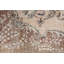 Tapis turc beige et brun à motif floral rétro pour un hall d'entrée élégant dans une taille standard de 2 x 3 pi