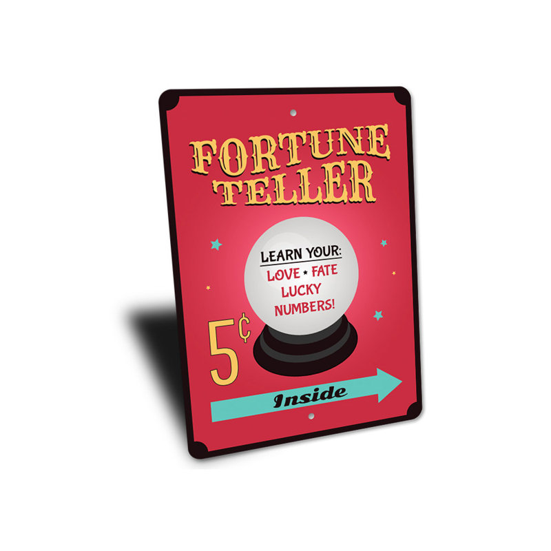 Enseigne Fortune Teller, H 18 po x l 12 po x P 0,06 po
