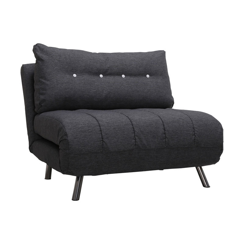 Mikaylin Twin 101cm Faux Leather Convertible Sofa, Pebbled Grey