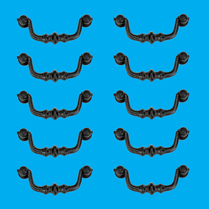 Drawer Wrought Iron Bail 4 1/8" Center to Center Drop Handle