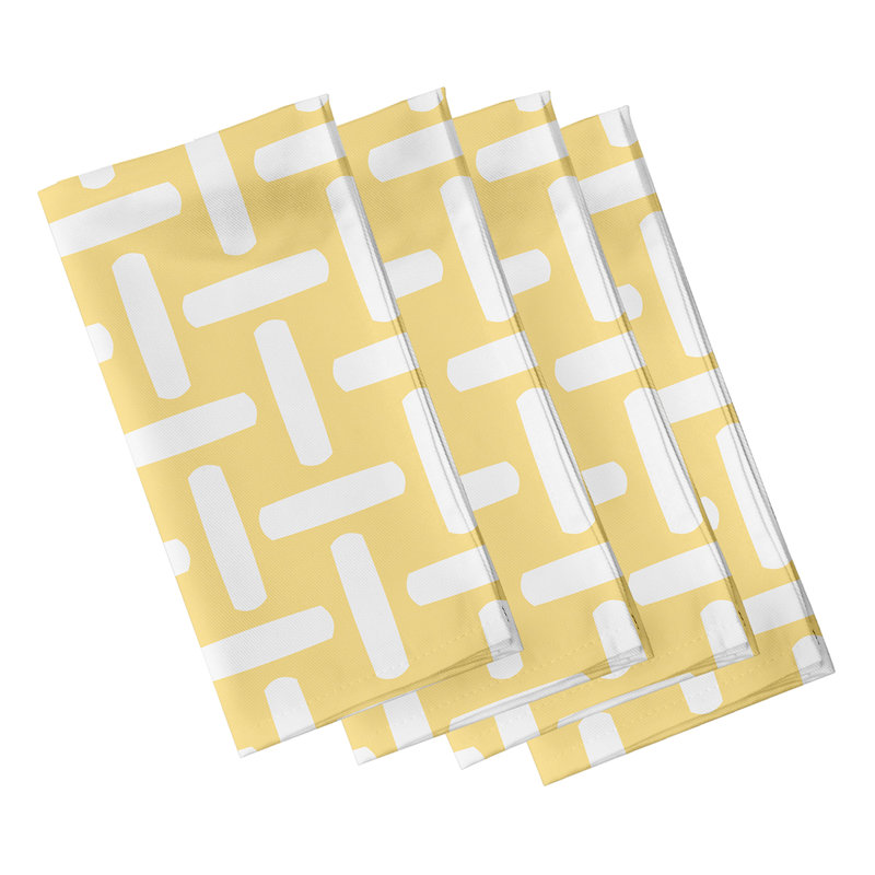 Lason Geometric Napkins, Yellow