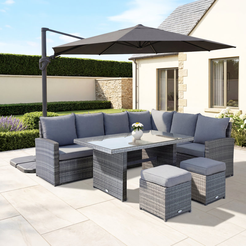 Milano 6 Seater Dining Set with Cushions