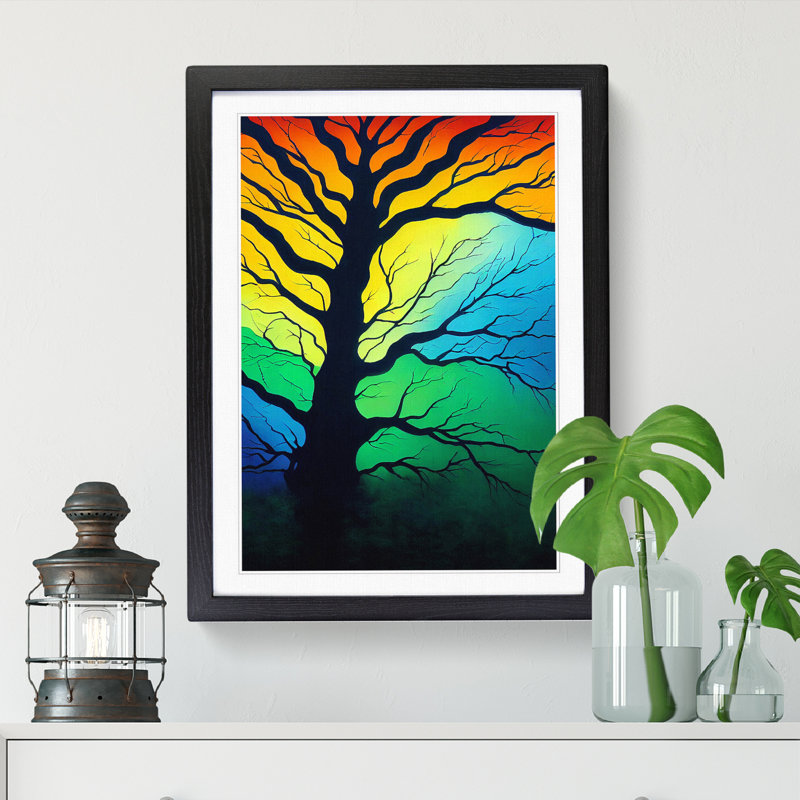 Bergh Oak Tree In Colour Vol.1 1 Piece Single Picture Frame Wall Art, 34cm H x 25cm W x 2cm D, Walnut