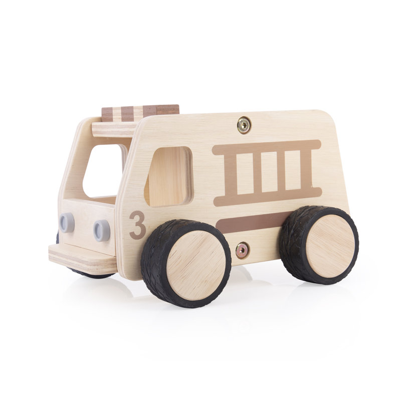 Camion de pompier en bois