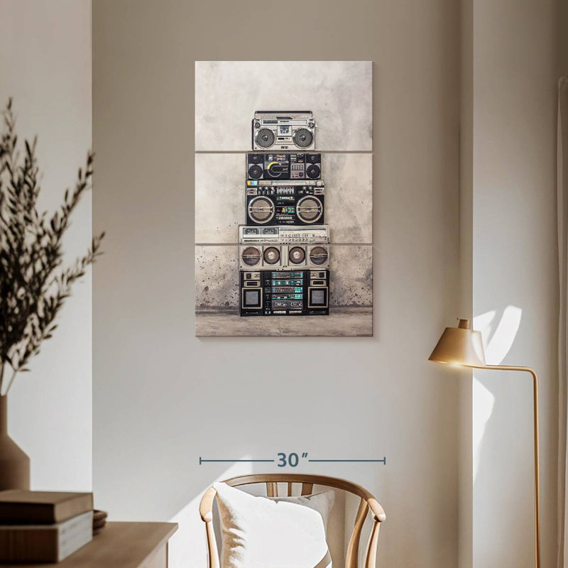 Abarca Boombox Stack, 57" H x 36" W