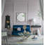 Miroir 32X1x32 "avec cadre en métal de conception contemporaine pour salle de bain, décoration murale de vestibule