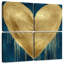 Hardie Big Hearted Gold sur fond sarcelle-109095708