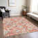 Machine Washable Indoor/Outdoor Christain ACN1328 Coral Rug