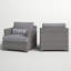 Chaise de patio avec coussins Sunbrella Desmonde