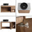 Ensemble de meuble-lavabo simple mural 42 po avec lavabo en céramique et tablettes de rangement Varnby, ensemble de meuble-lavabo simple avec plateau en pierre reconstituée-625514744-625402715